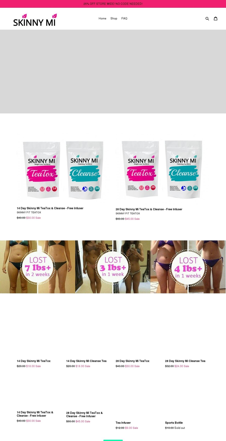skinnymitea.com shopify website screenshot