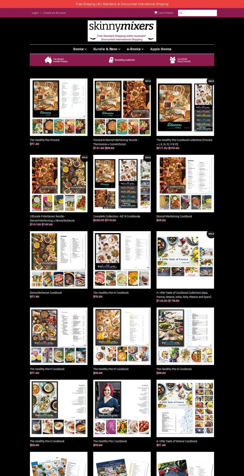 skinnymixers.myshopify.com — Shopify storefront screenshot