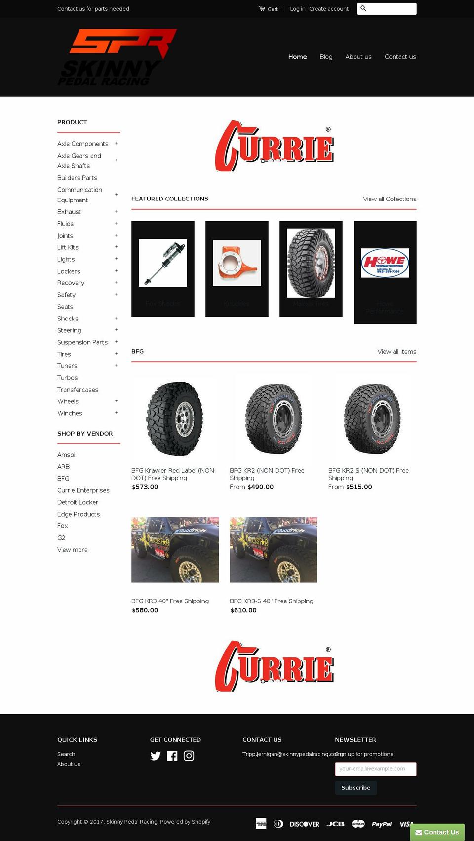 skinnypedalracing.com shopify website screenshot