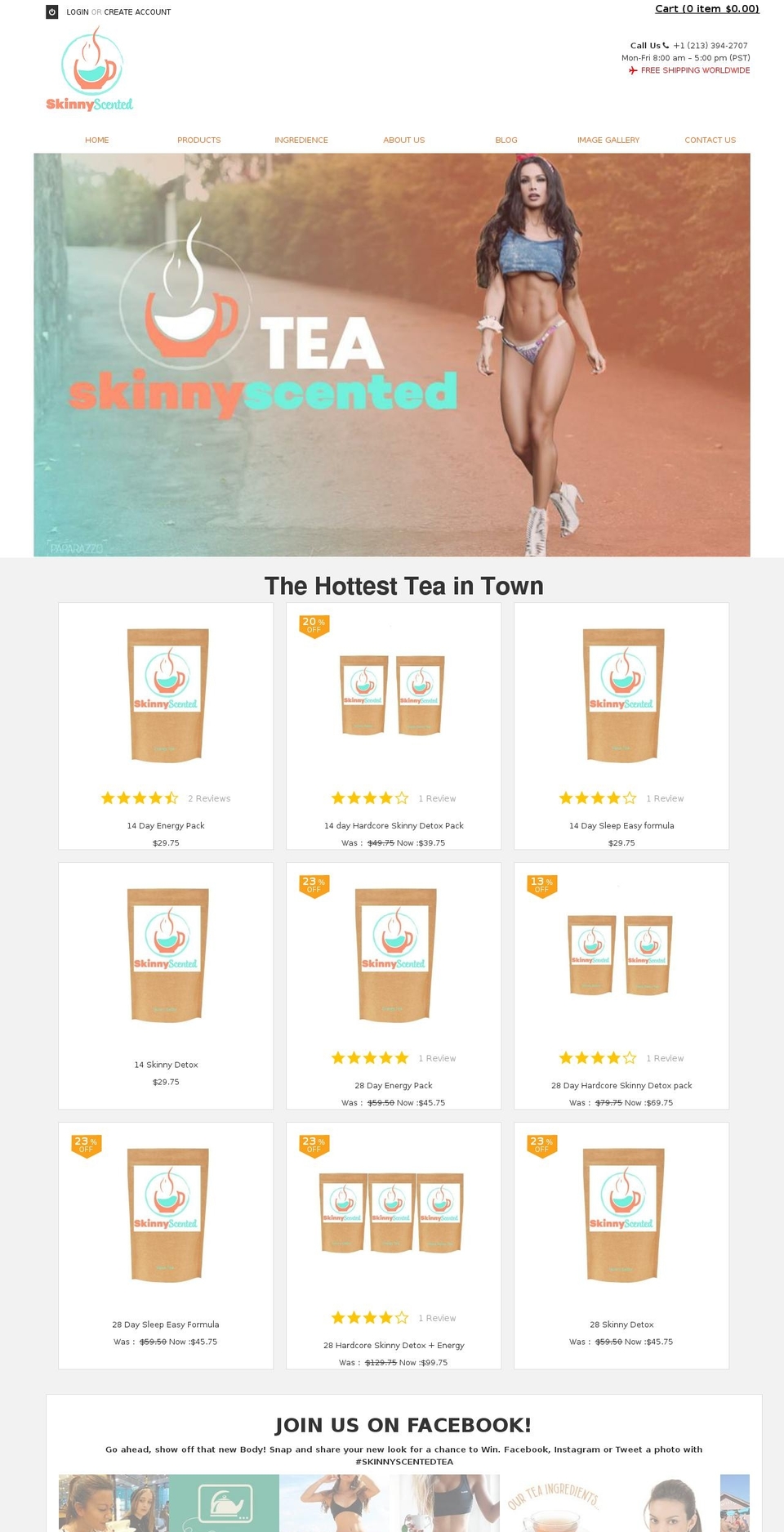 skinnyscentedtea.com shopify website screenshot
