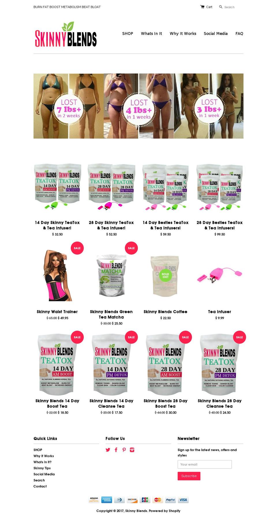skinnyscrub.com shopify website screenshot