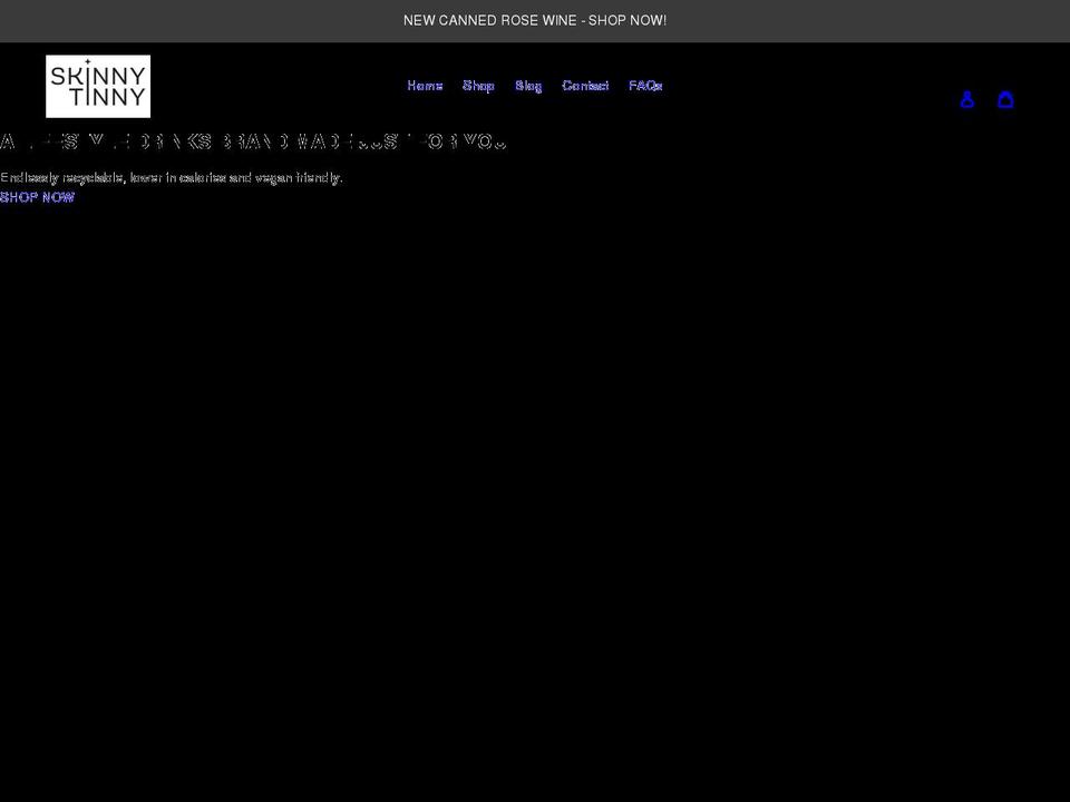 skinnytinny.com shopify website screenshot