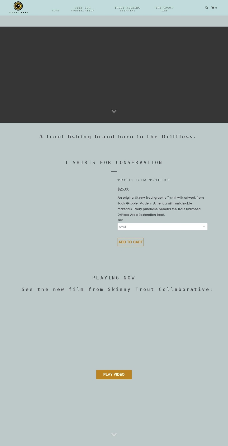 skinnytrout.com shopify website screenshot