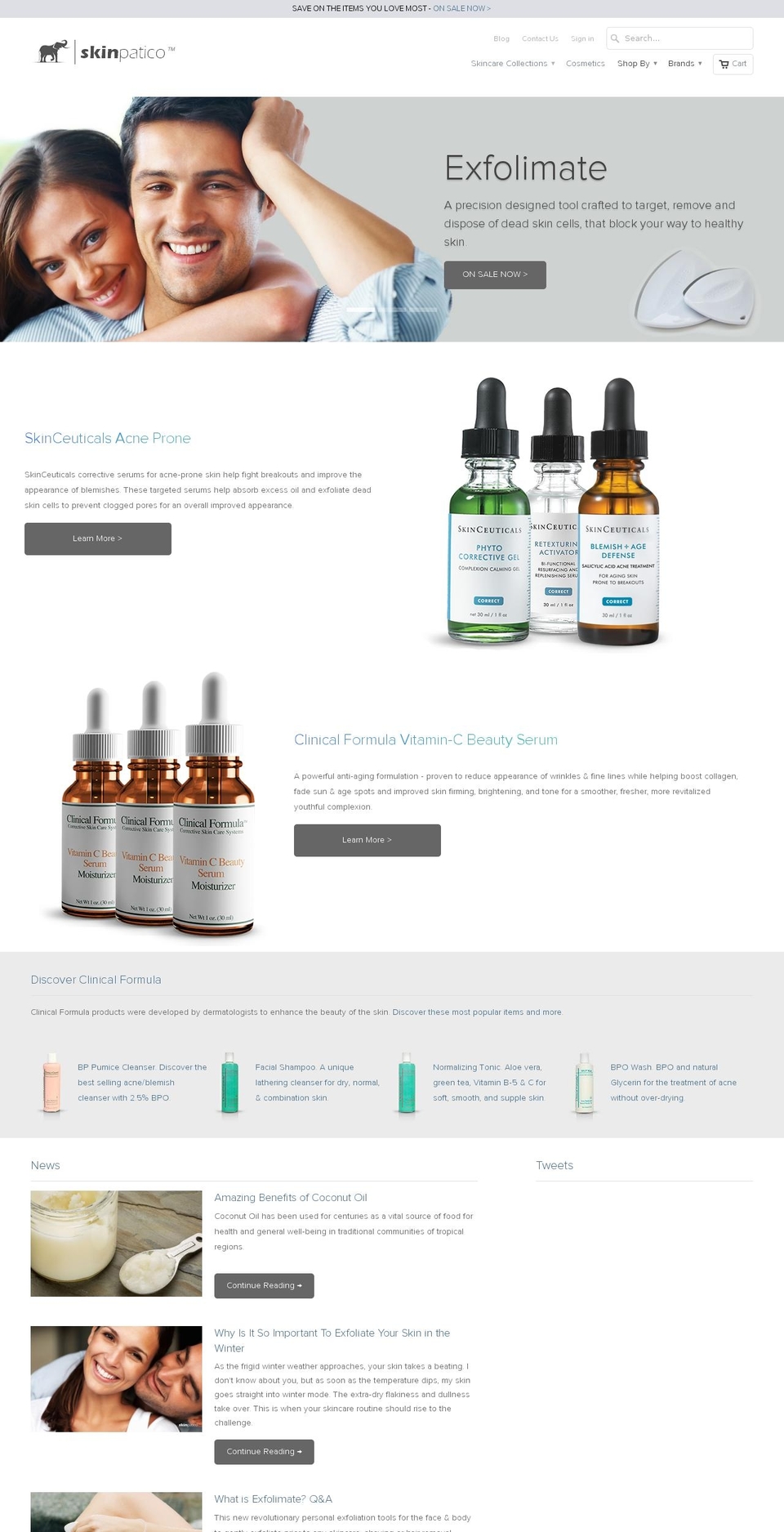 skinpatico.com shopify website screenshot