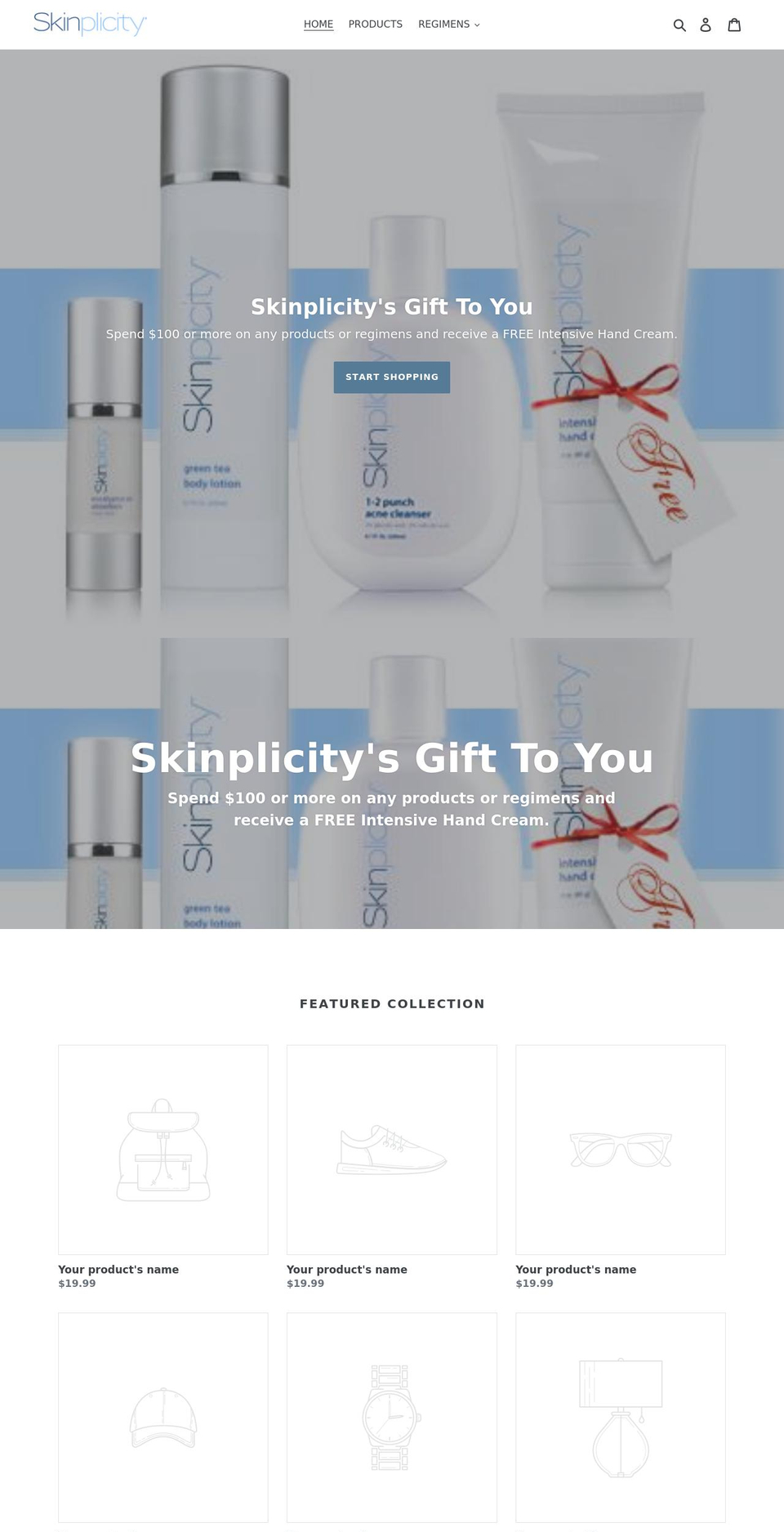 skinplicityskin.com shopify website screenshot