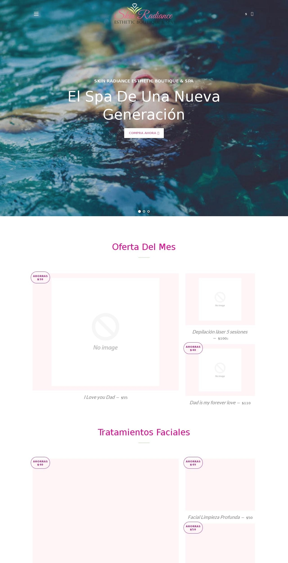skinradianceesthetic.com — Shopify storefront screenshot