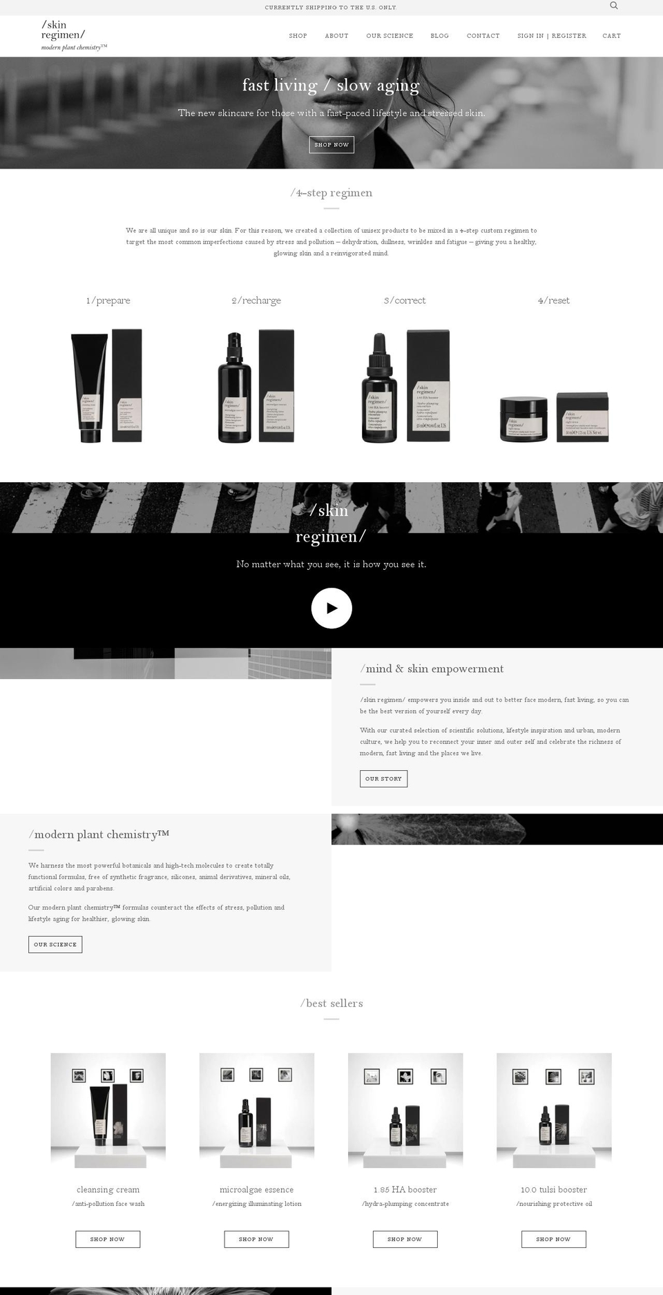 skinregimen.net shopify website screenshot