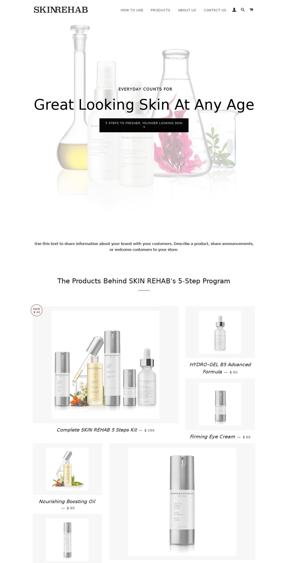 skinrehabco.com shopify website screenshot