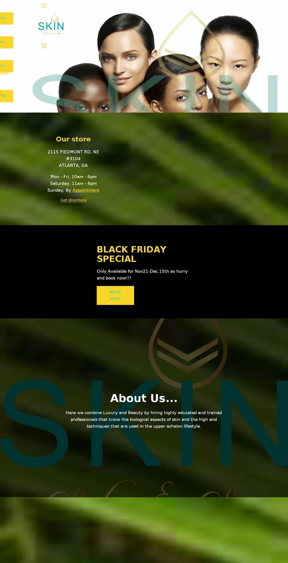 skinsalonspa.com — Shopify storefront screenshot