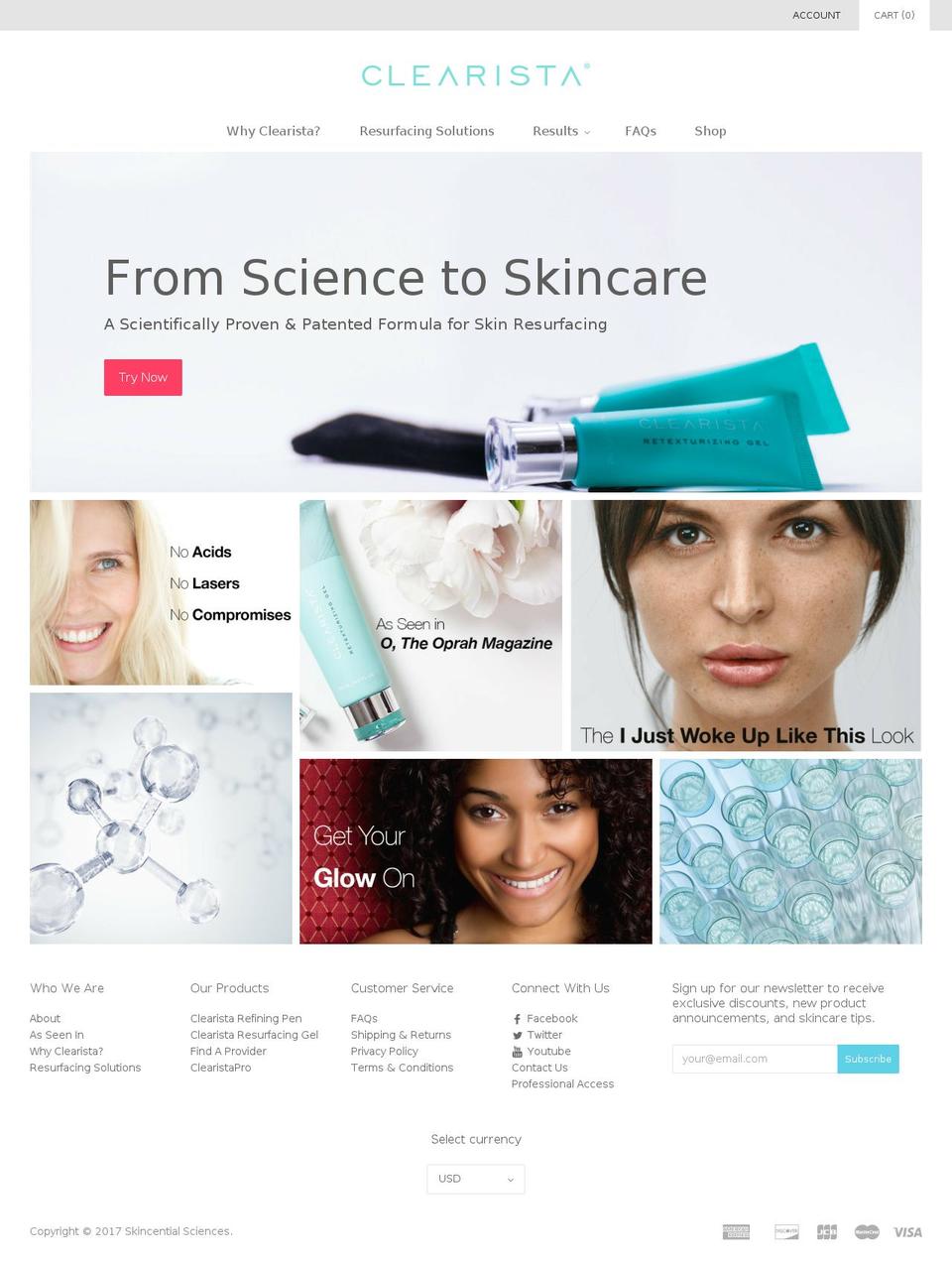 skinsential.com shopify website screenshot