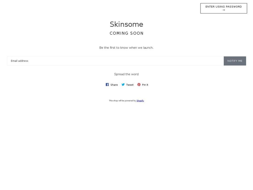 skinsome.com — Shopify storefront screenshot