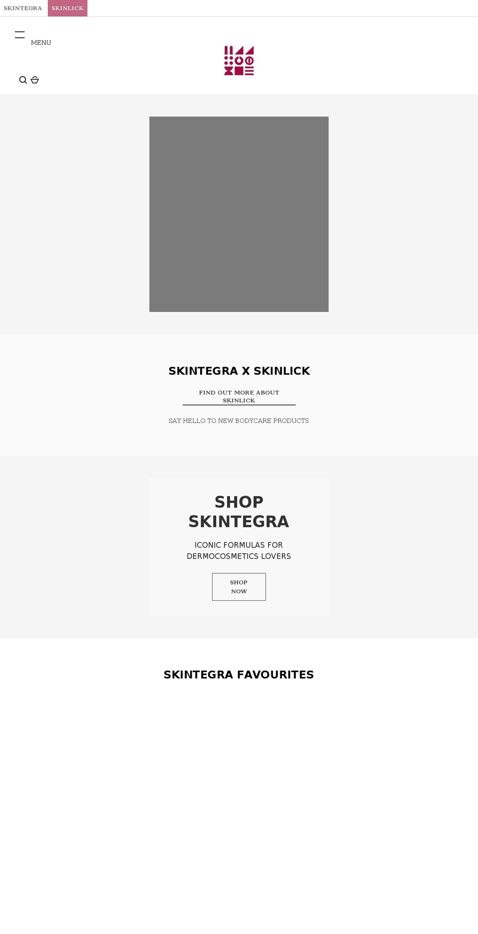 skintegra.com shopify website screenshot