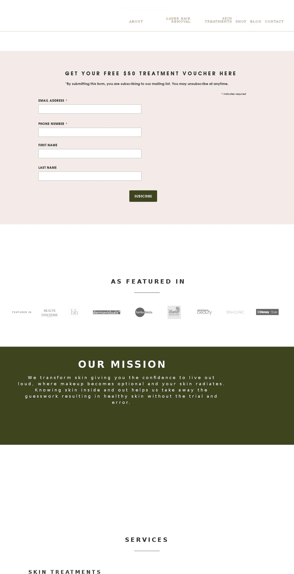 skintifix.com shopify website screenshot
