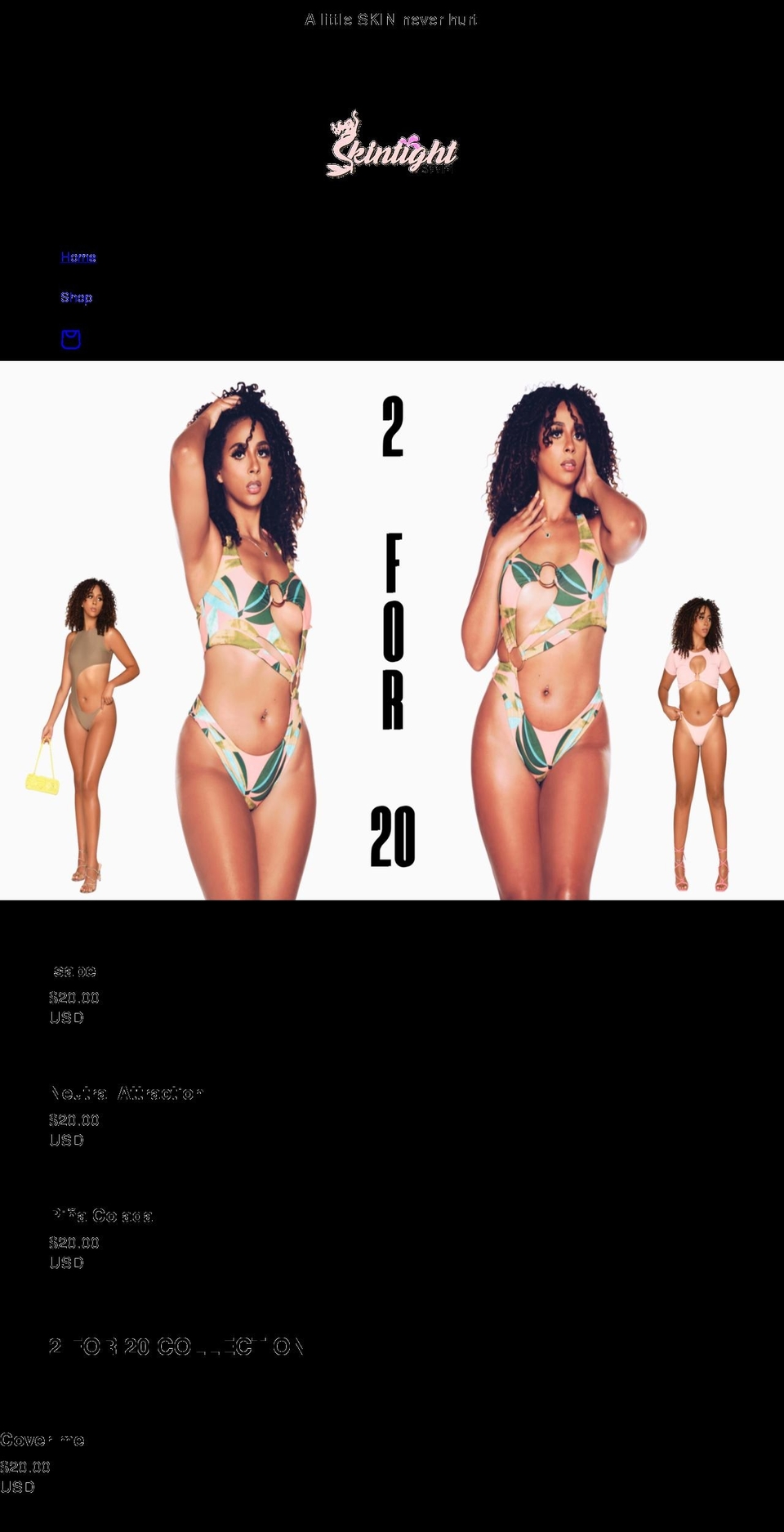 skintightswimm.com shopify website screenshot