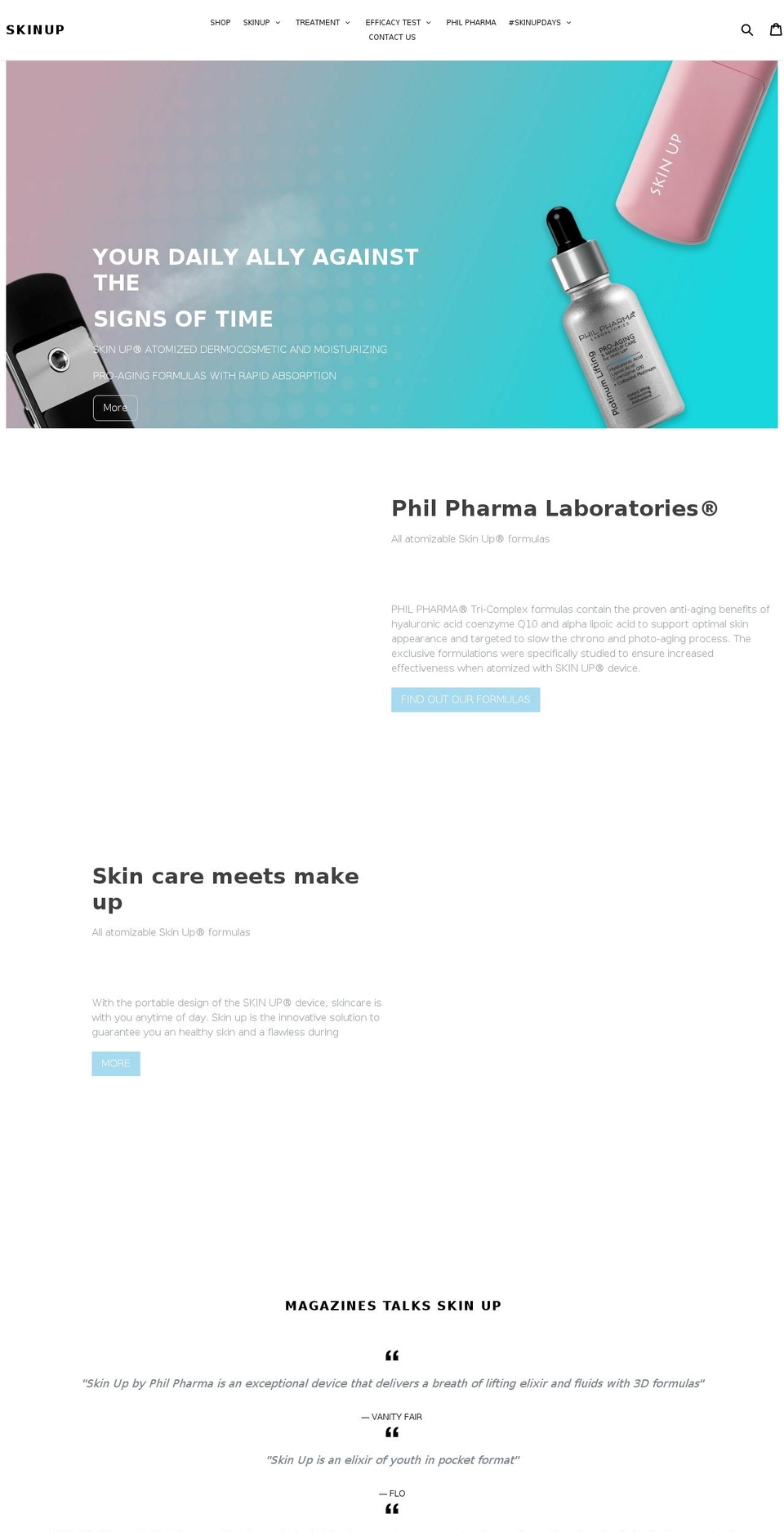 skinup-kw.com — Shopify storefront screenshot