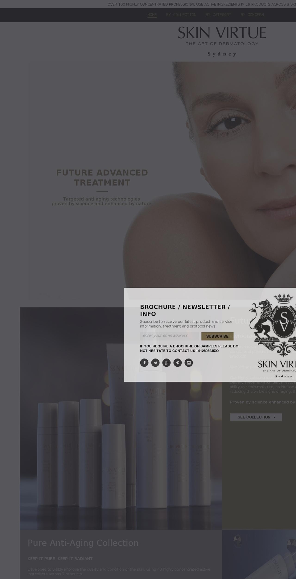 skinvirtue.com — Shopify storefront screenshot
