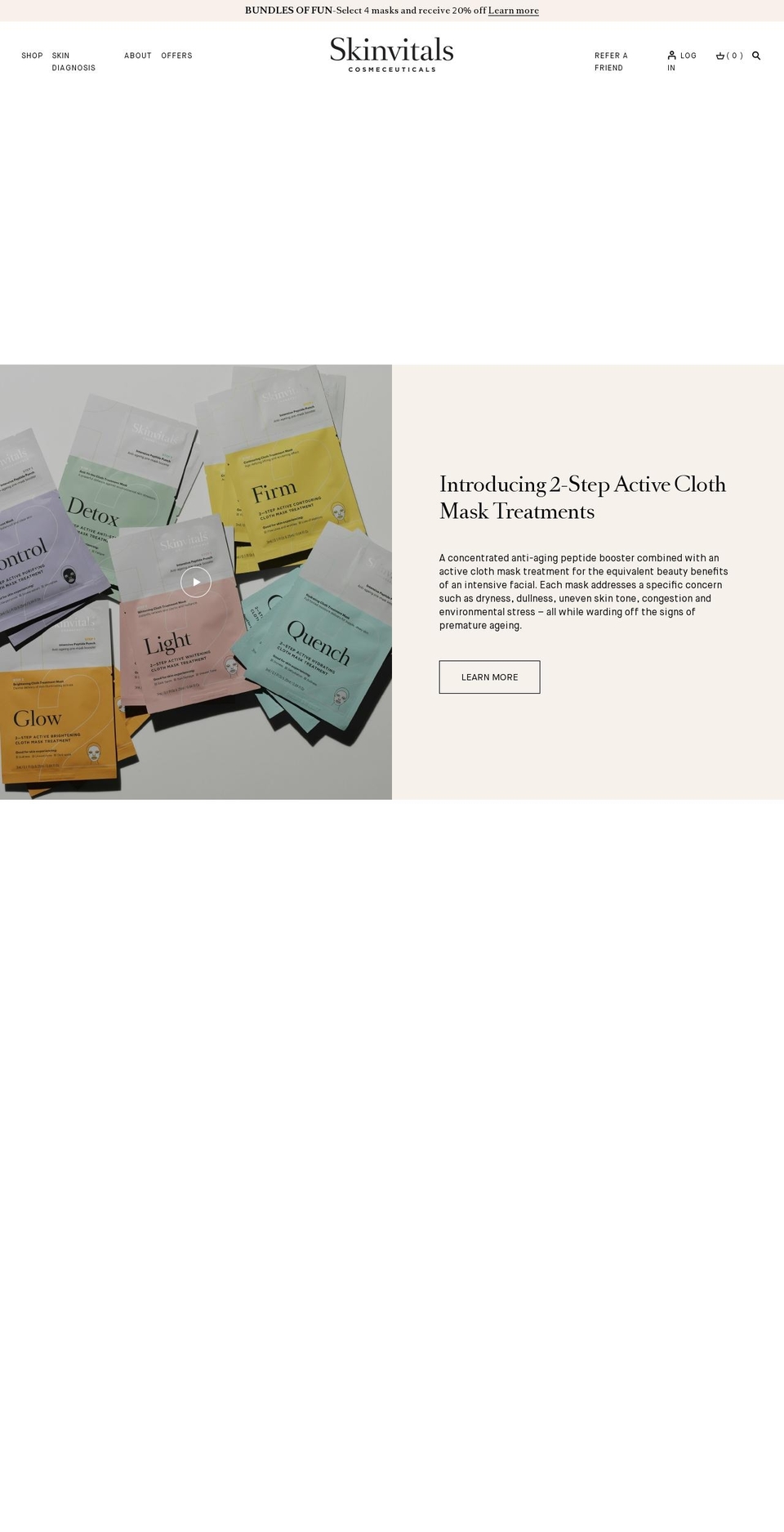 skinvitals.com.au shopify website screenshot