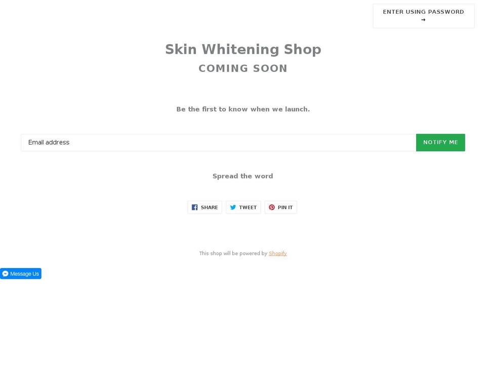 skinwhiteningshop.com — Shopify storefront screenshot
