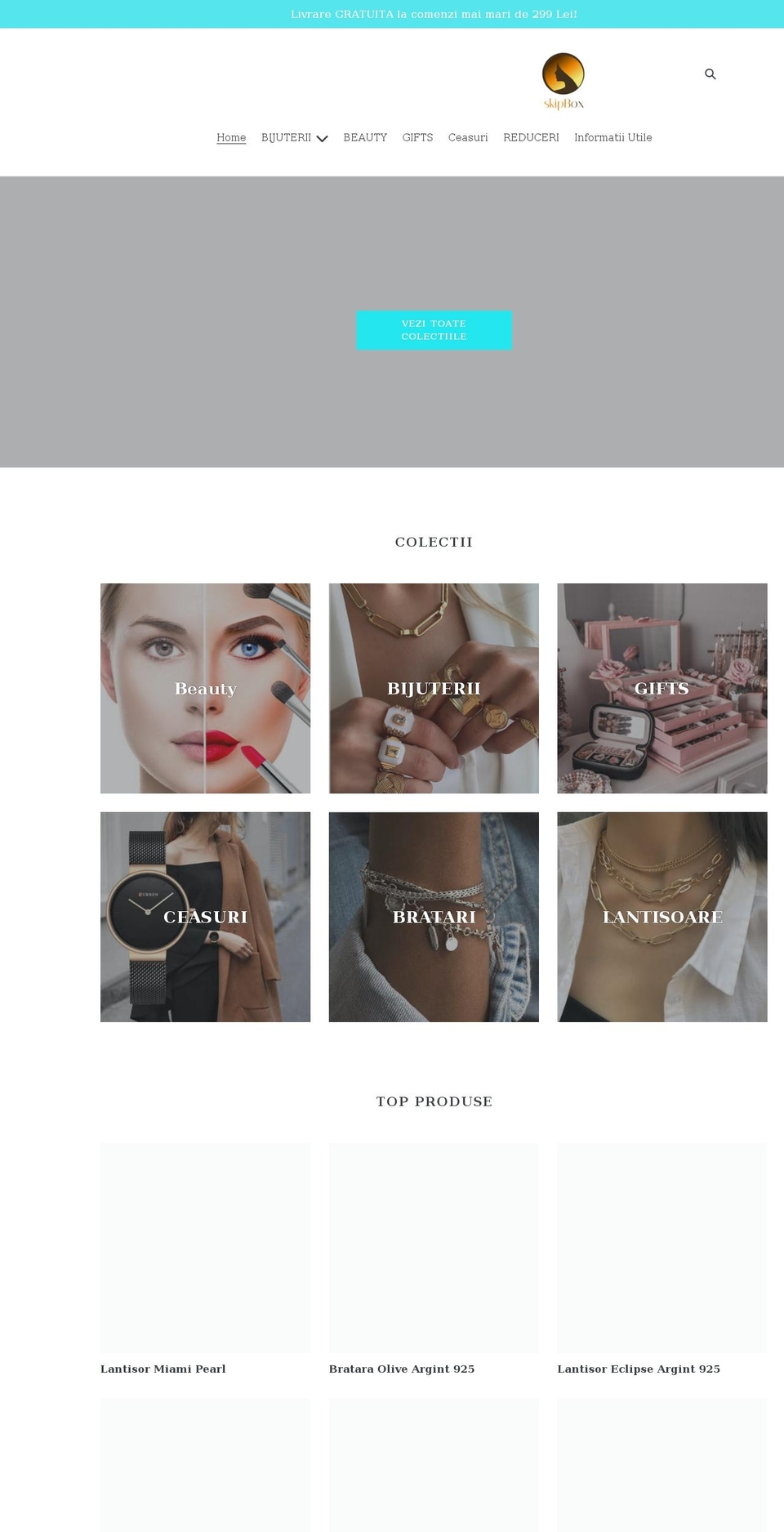 skipbox.ro shopify website screenshot