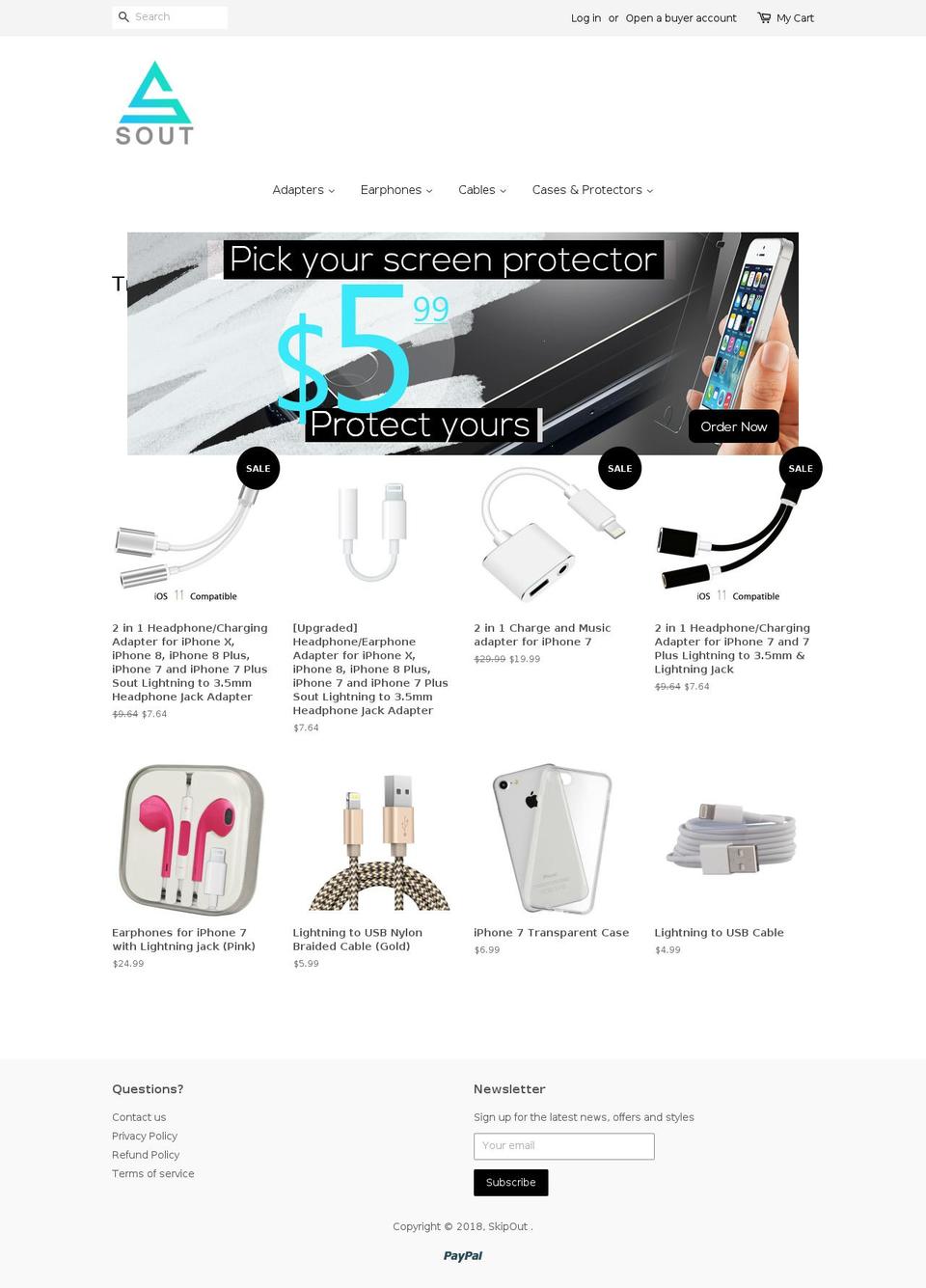 skipout.org shopify website screenshot