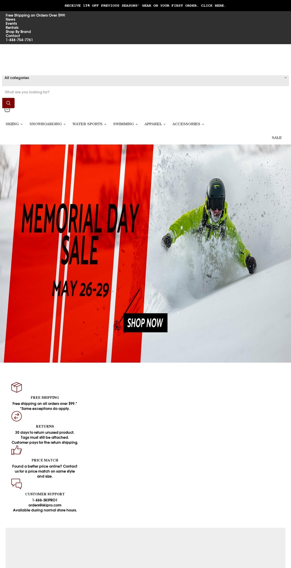 skipro.com shopify website screenshot