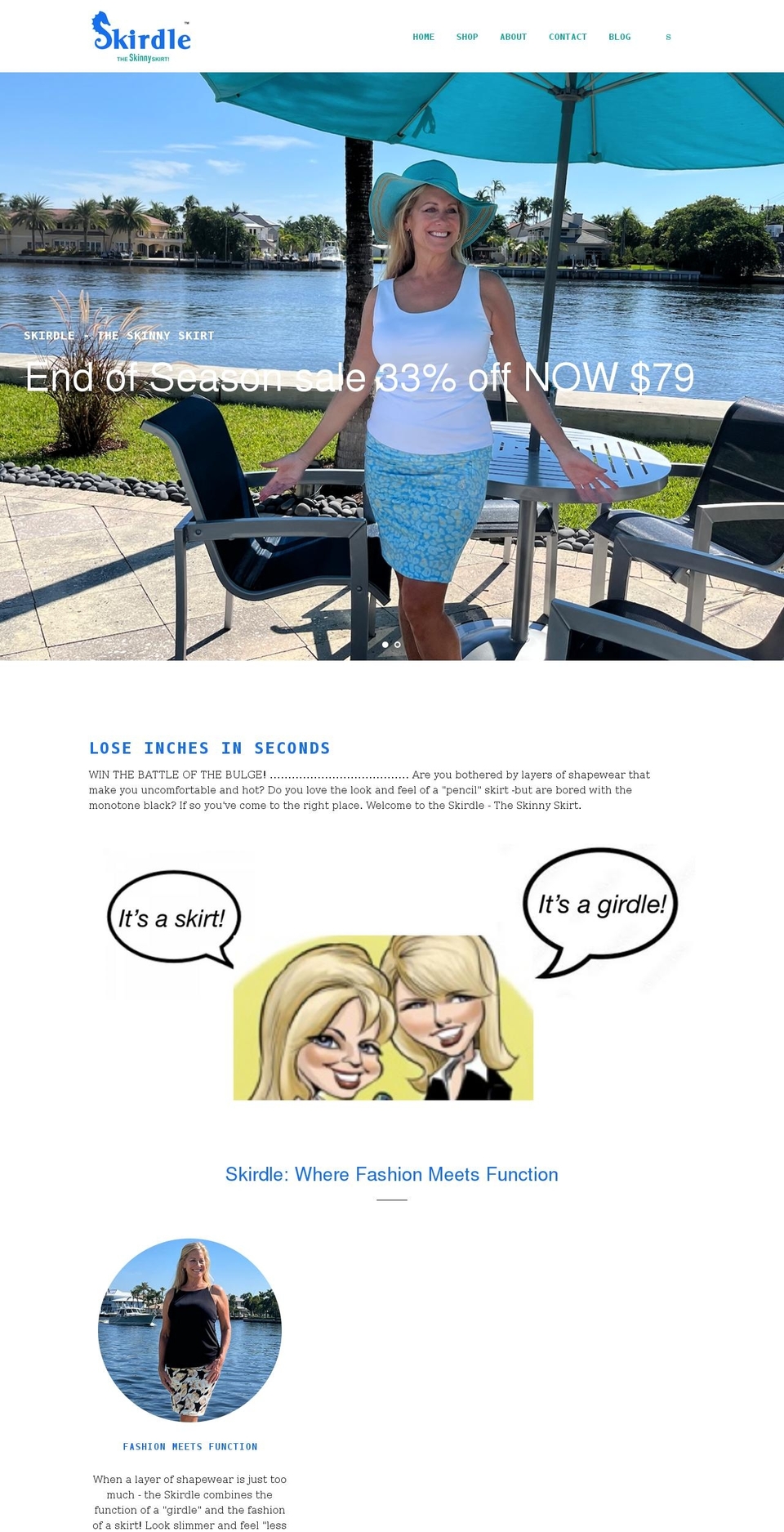 skirdle.com shopify website screenshot