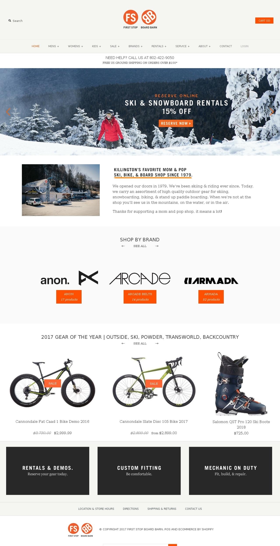 First Stop Board Barn Spring 2015 Shopify theme site example skirentalskillingtonvt.com