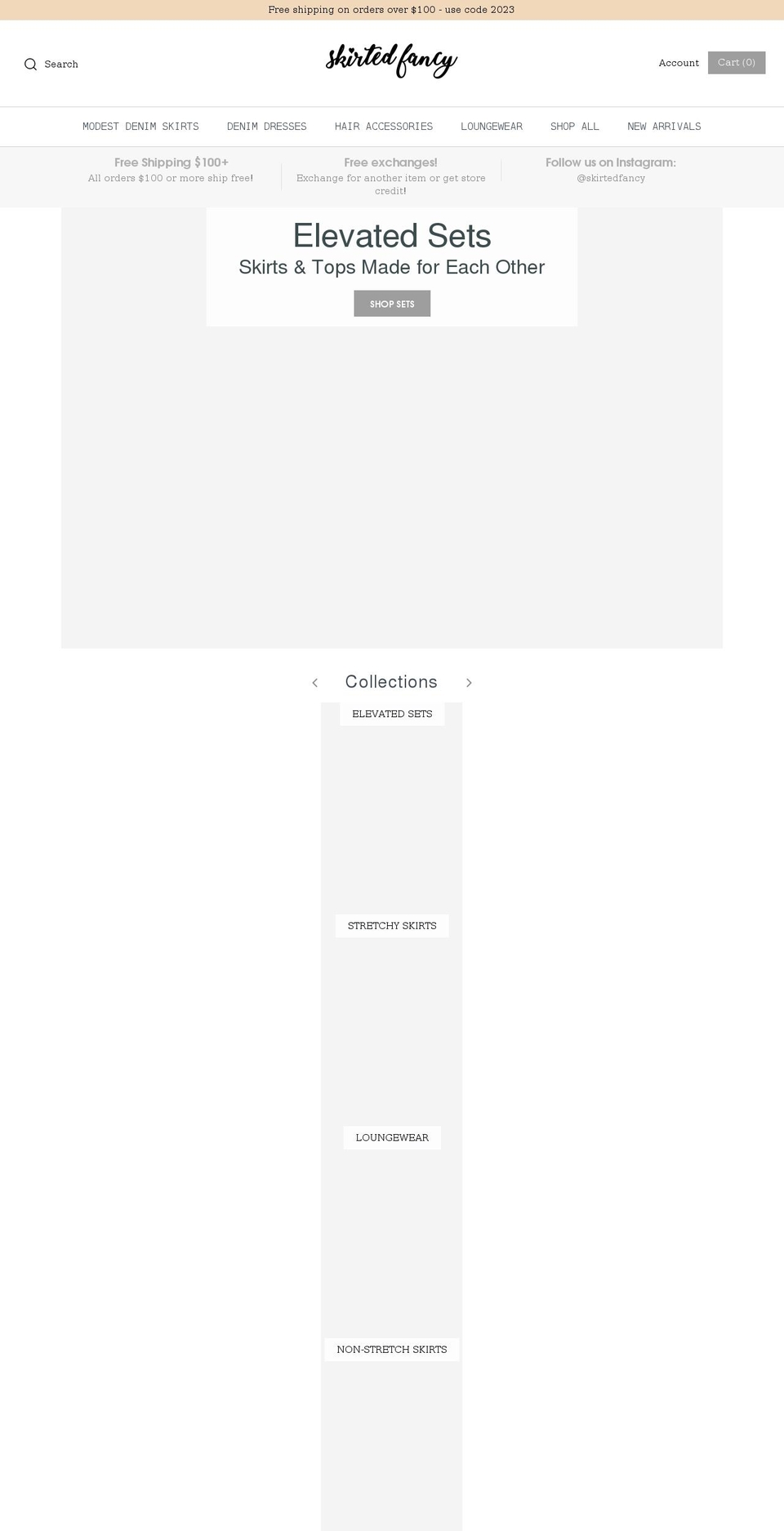 skirtedfancy.com shopify website screenshot