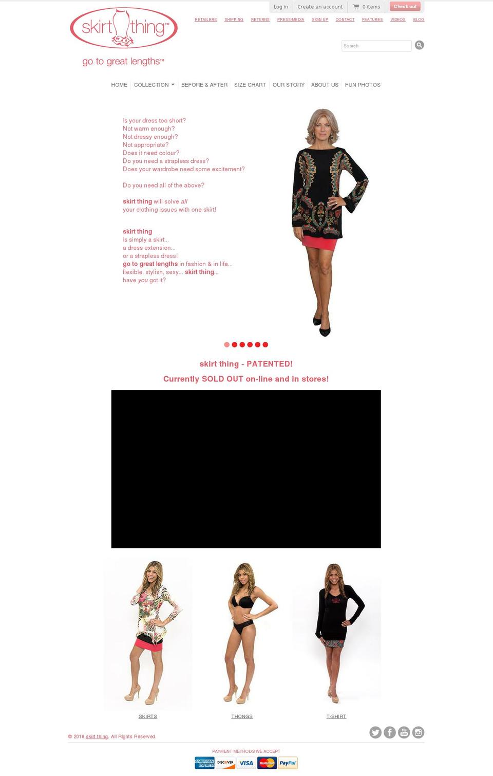 skirthing.com — Shopify storefront screenshot