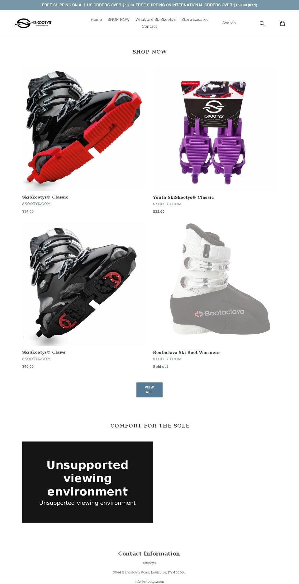 skiskootys.com shopify website screenshot