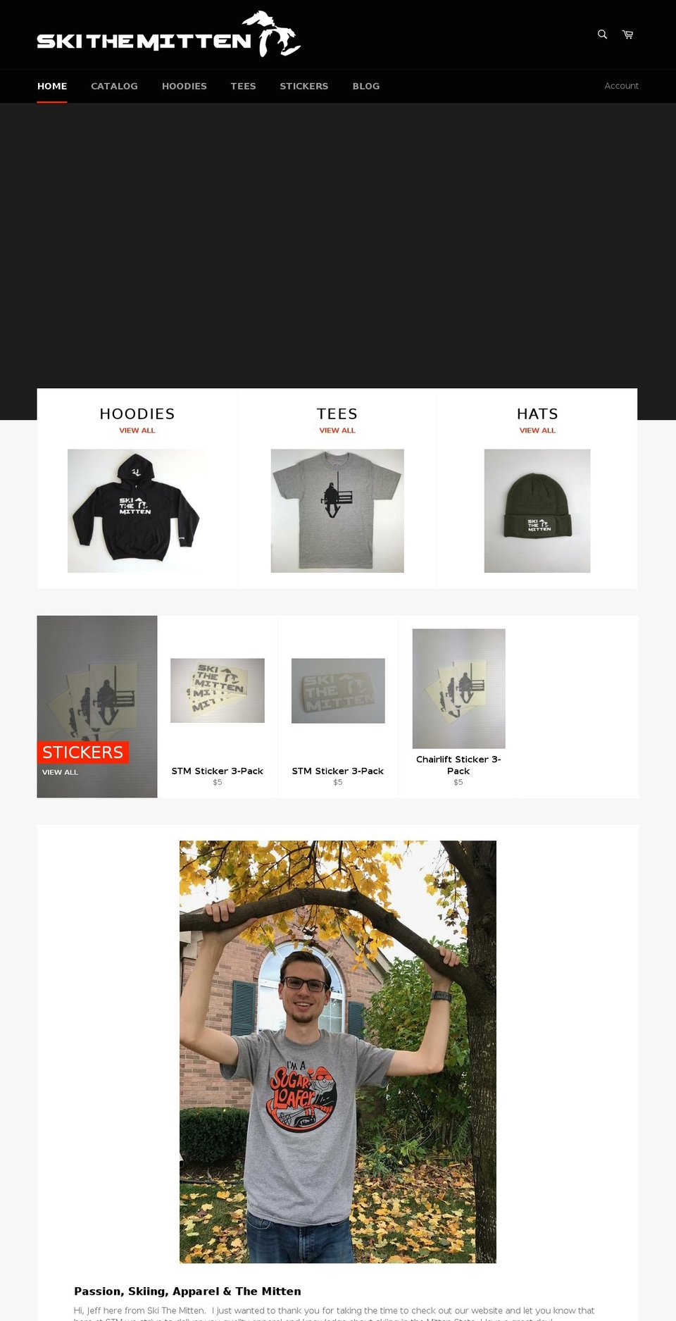 skithemitten.net shopify website screenshot