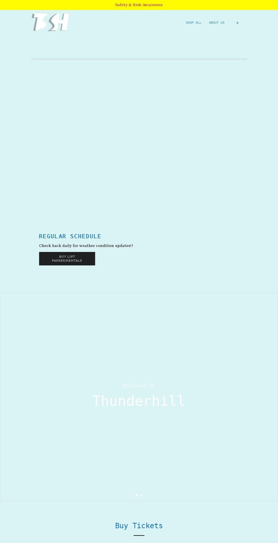 skithunderhill.ca shopify website screenshot