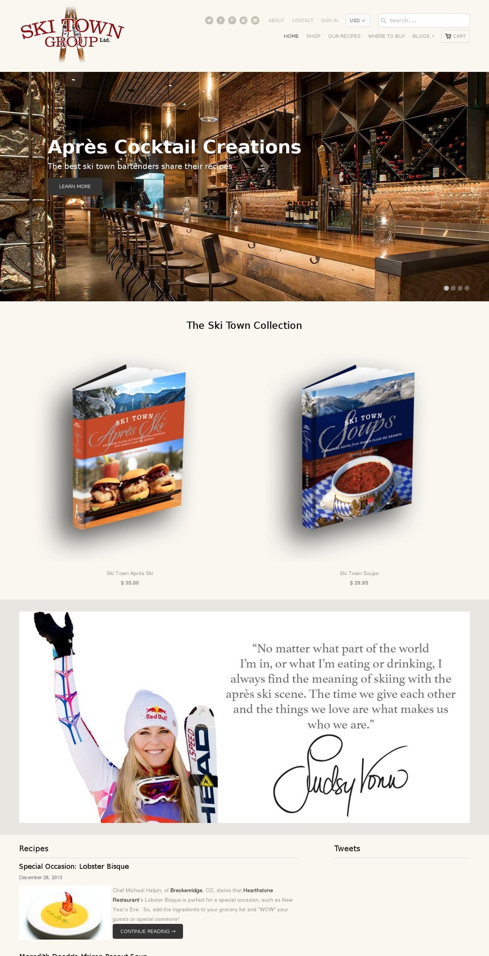 skitownsoup.com shopify website screenshot