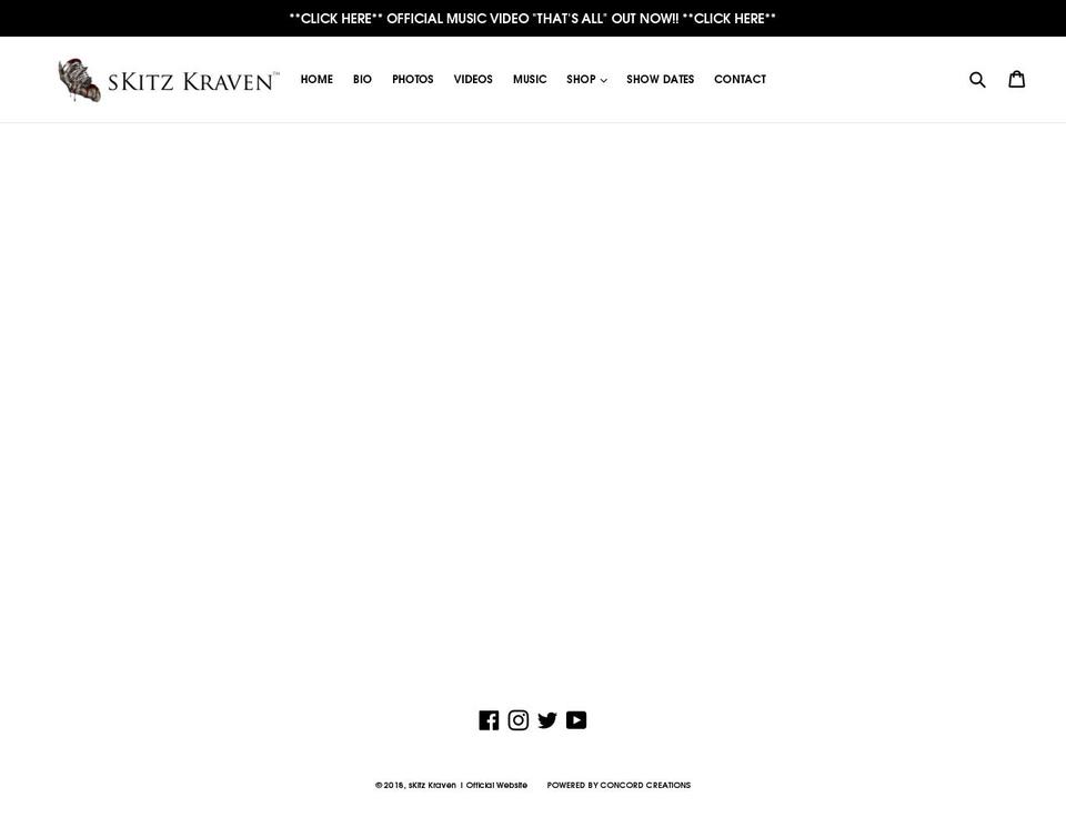 skitzkraven.com shopify website screenshot