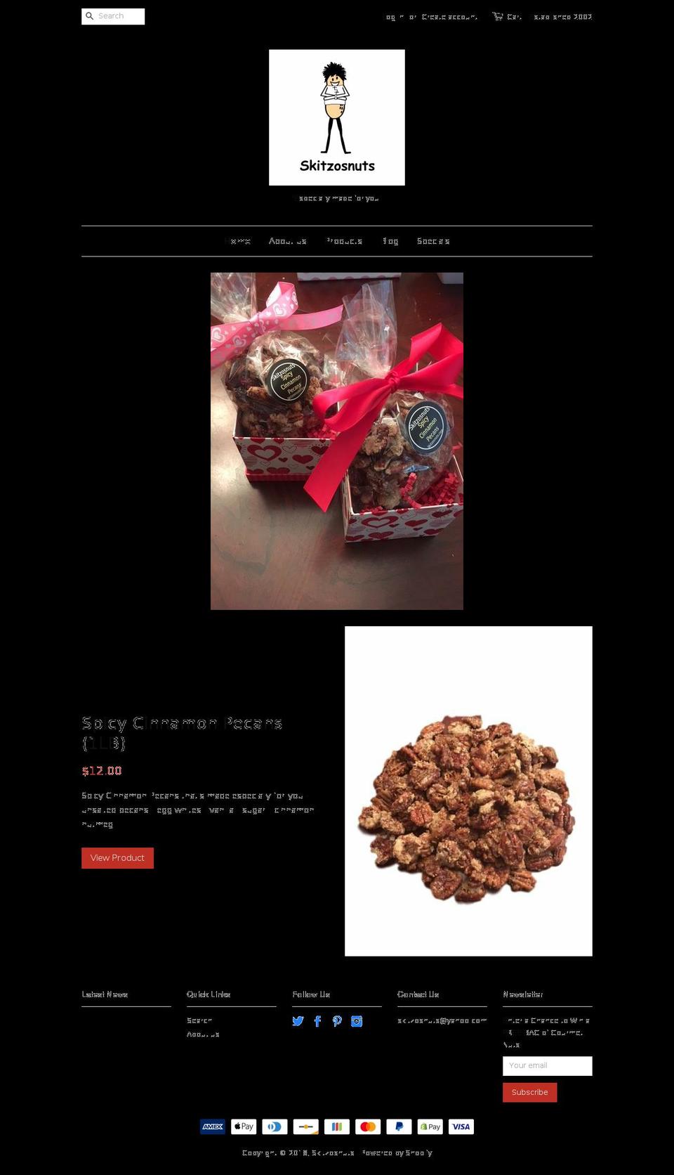 skitzosnuts.com — Shopify storefront screenshot