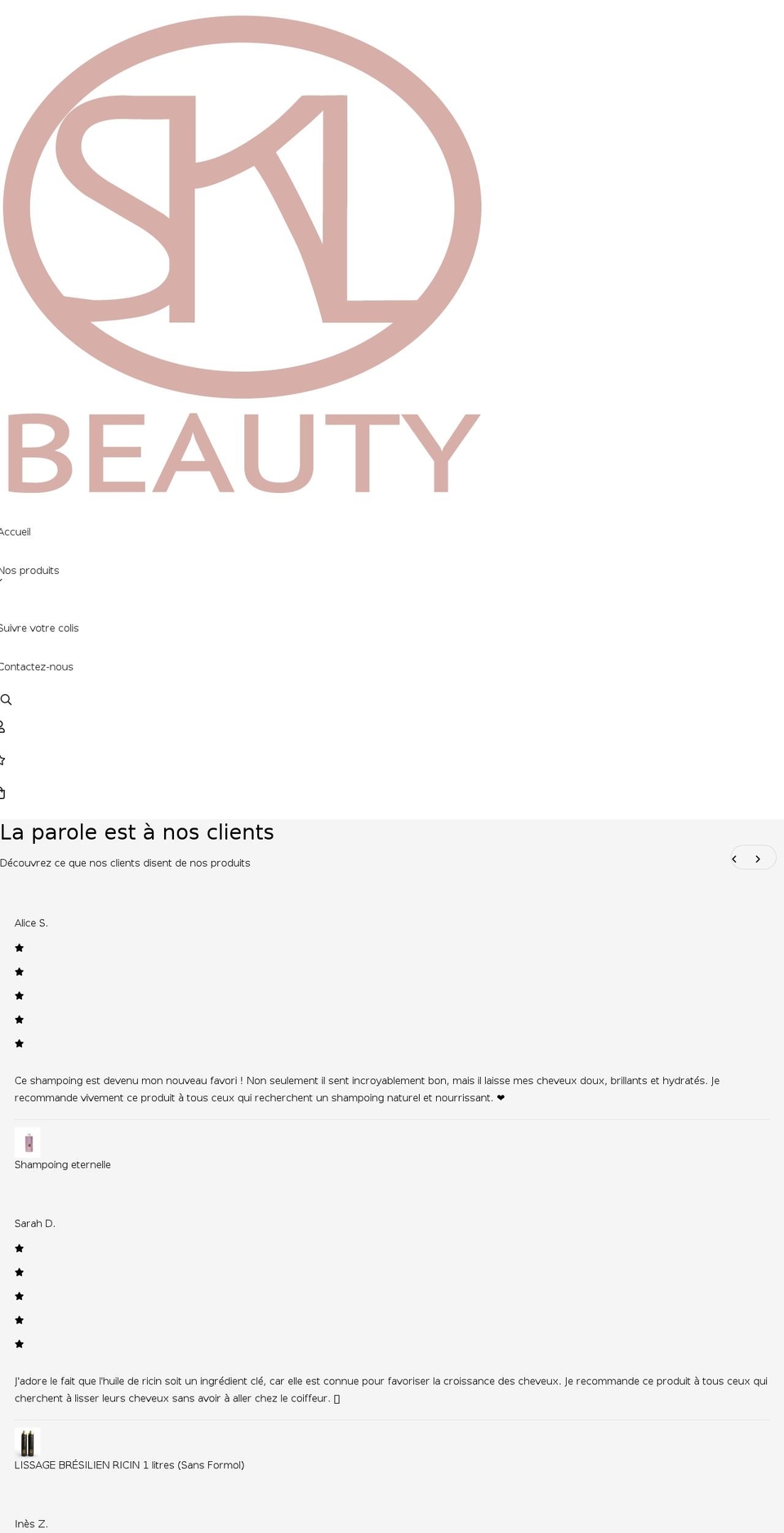 sklbeauty.com shopify website screenshot