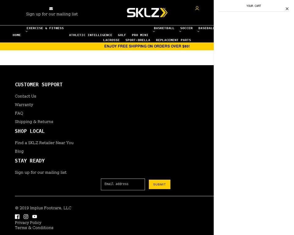 sklz.ca shopify website screenshot