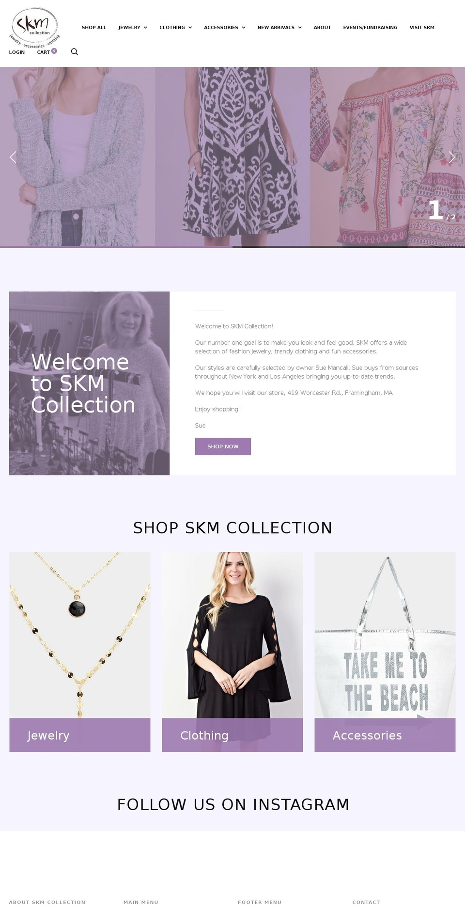 skmcollection.com shopify website screenshot