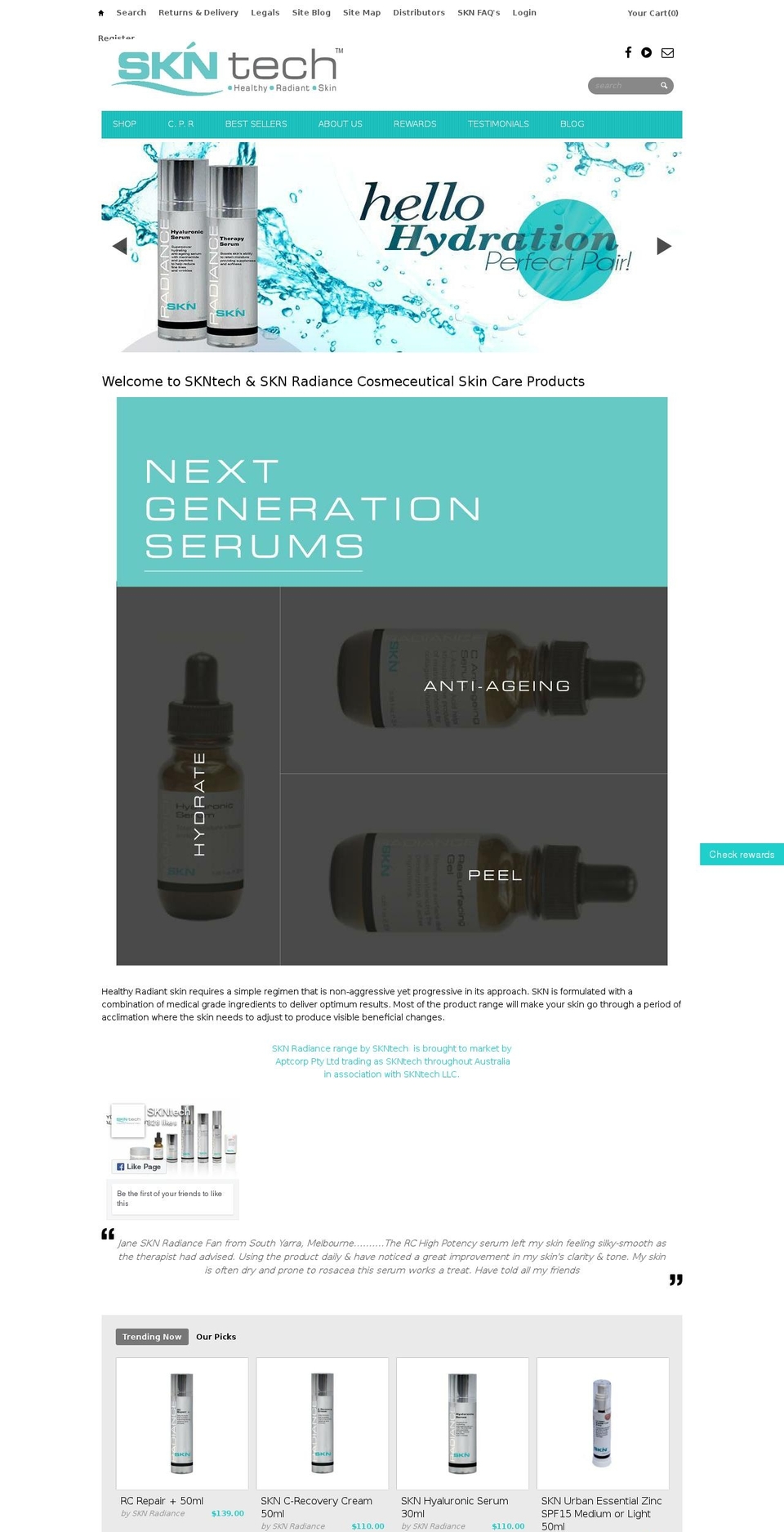 skntech.com.au shopify website screenshot