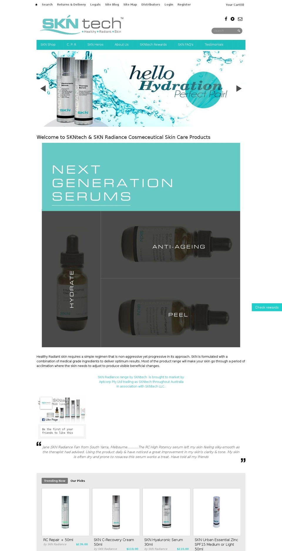 skntech.com shopify website screenshot