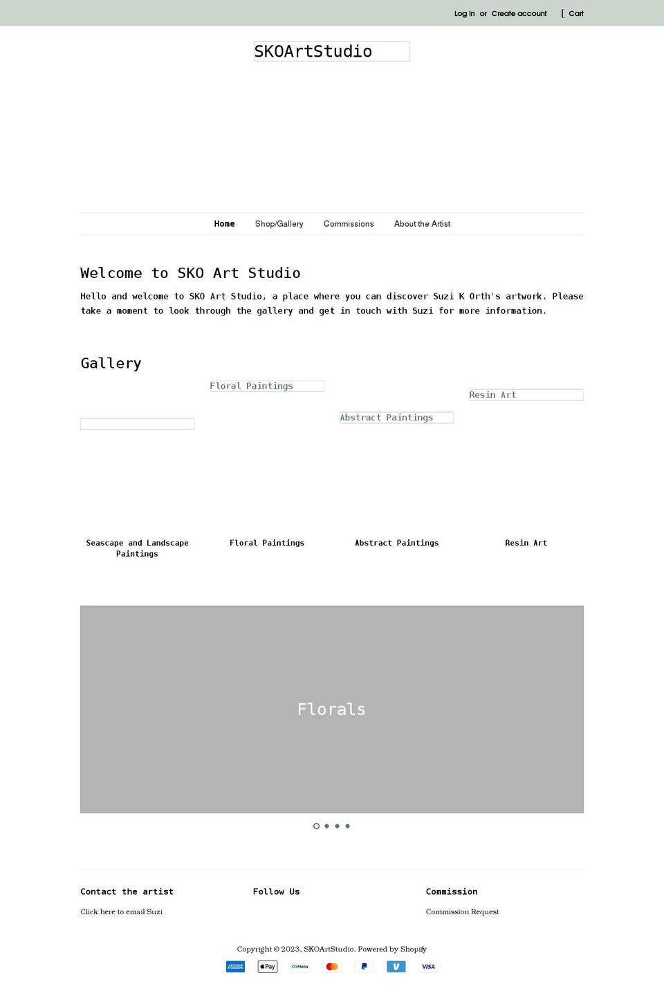 skoartstudio.com shopify website screenshot