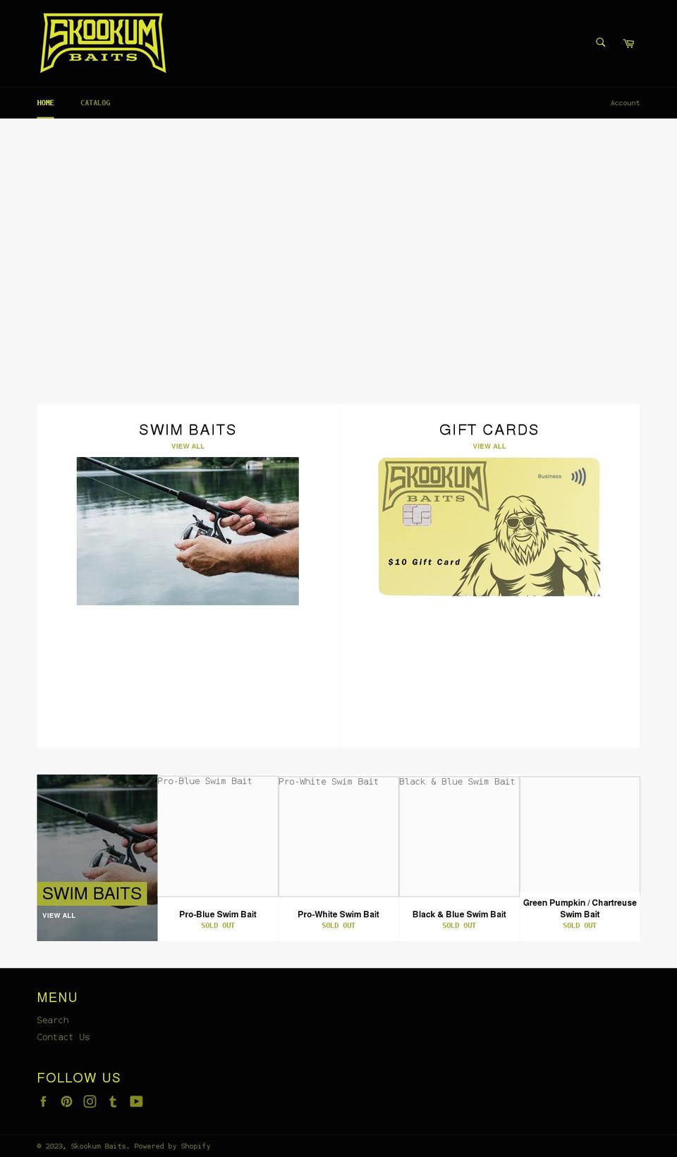 skookumbaits.com shopify website screenshot