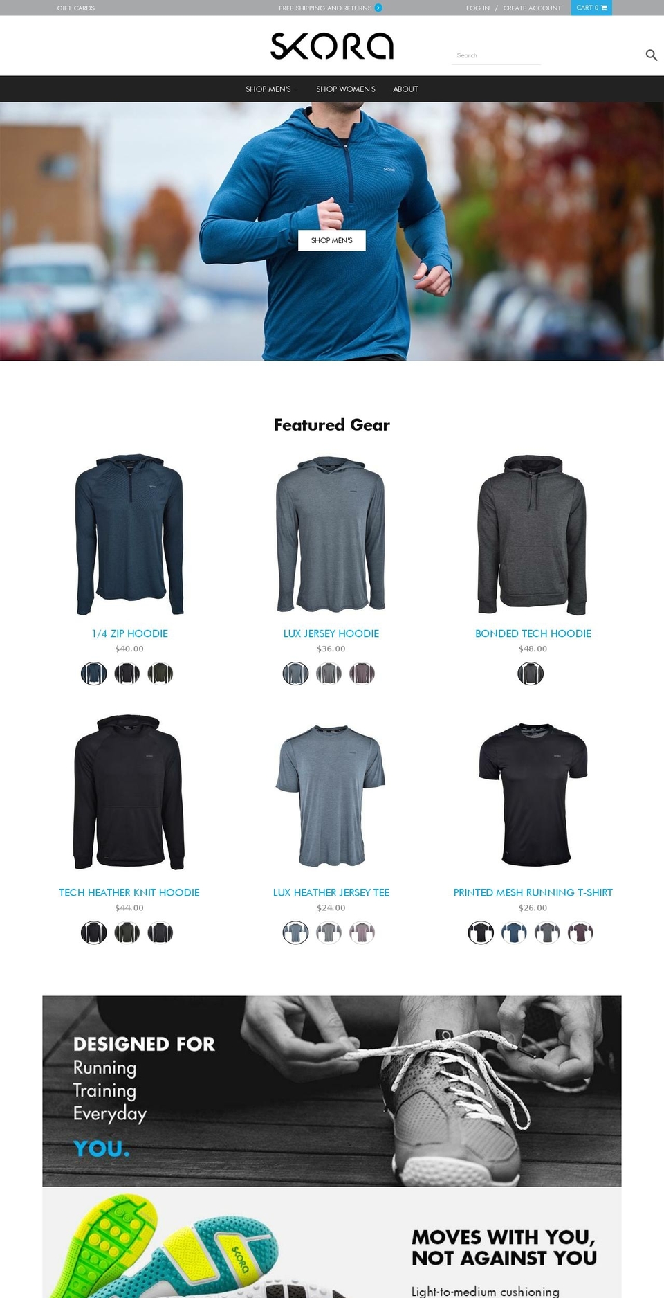 Design Shopify theme site example skoraathletics.com