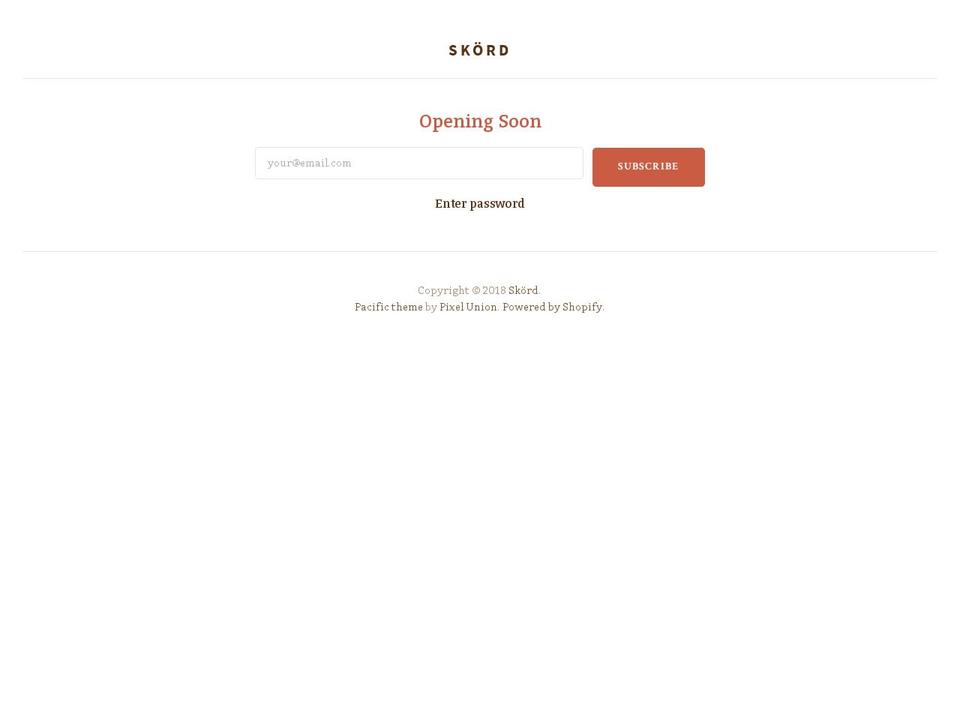 skord.com shopify website screenshot