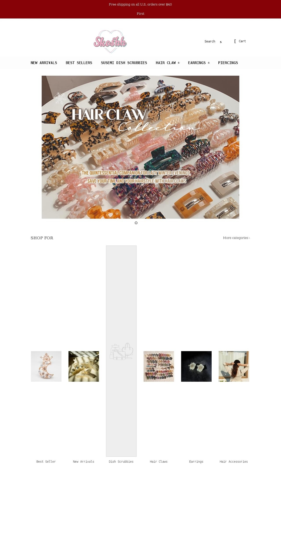 skoshh.com shopify website screenshot