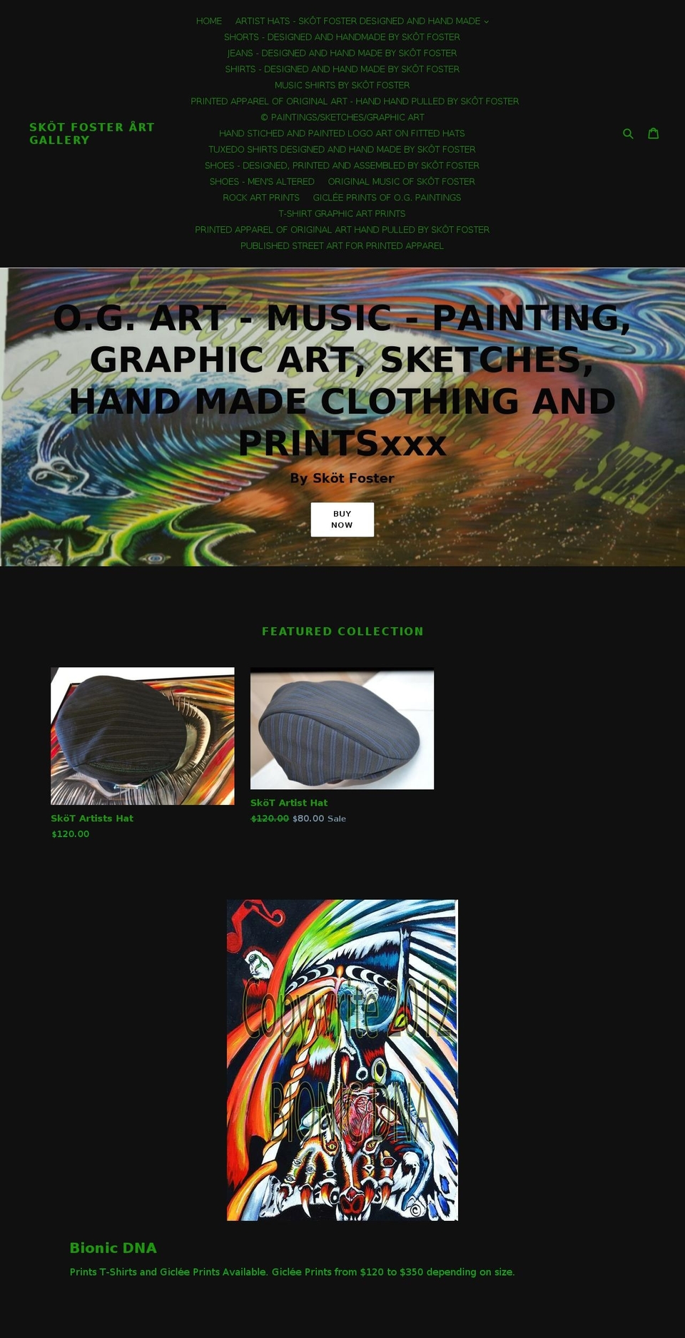 skotfoster.com — Shopify storefront screenshot