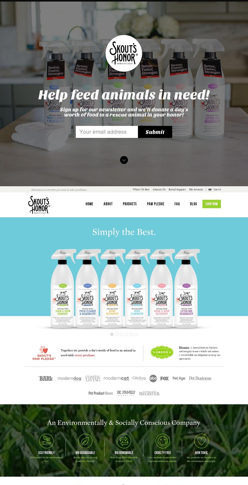 skoutshonor.com shopify website screenshot