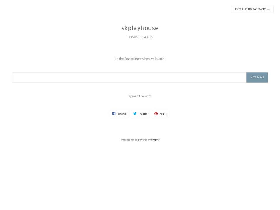 skplayhouse.com — Shopify storefront screenshot