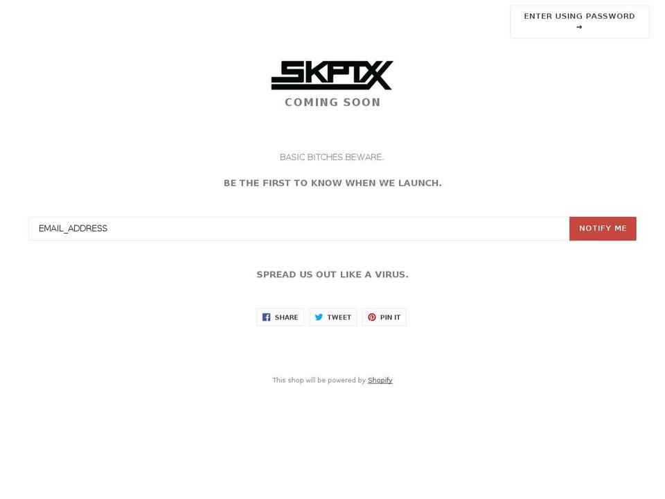 skptx.com — Shopify storefront screenshot