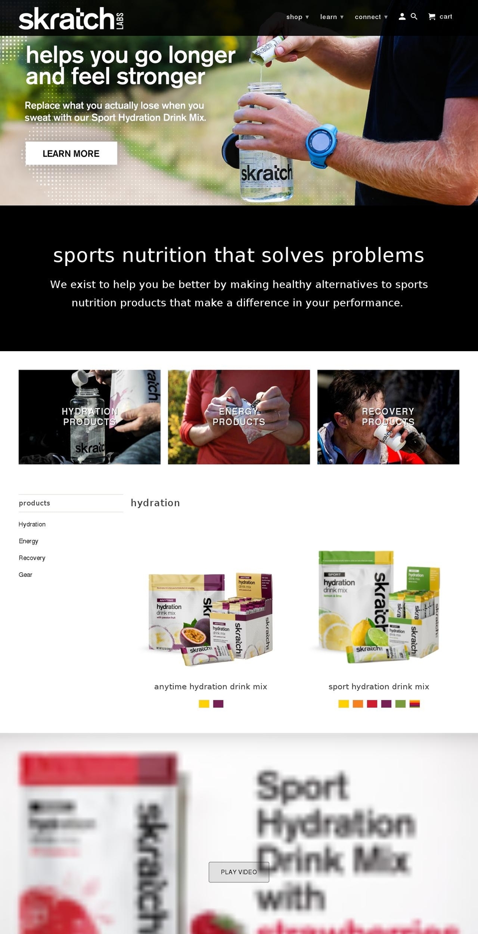 skratchlabshydration.org shopify website screenshot